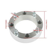 DURAFORCE Wheel Spacers 4×156 2" 131mm M12×1.5 Silver For 2013+ Polaris Ranger ×4