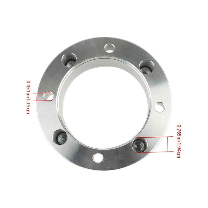 DURAFORCE Wheel Spacers 4×156 2" 131mm M12×1.5 Silver For 2013+ Polaris Ranger ×4