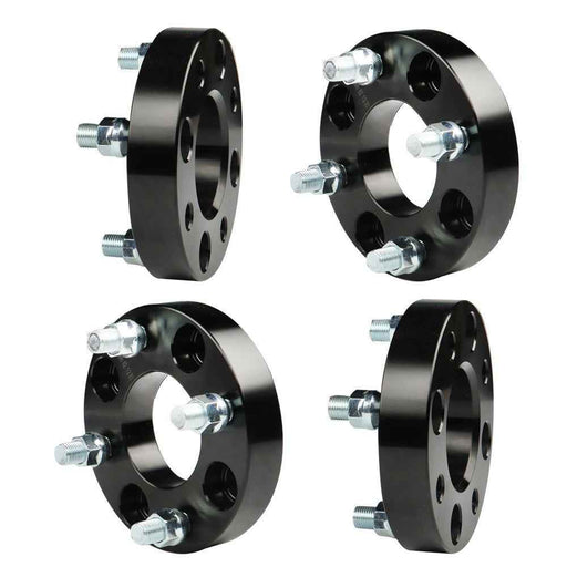 DURAFORCE 1" For Golf Cart Black Wheel Spacers 1/2x20 Studs Bolt Pattern 62mm Hub Bore ×4