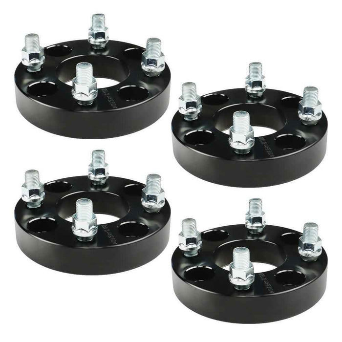 DURAFORCE 1" For Golf Cart Black Wheel Spacers 1/2x20 Studs Bolt Pattern 62mm Hub Bore ×4
