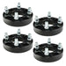 DURAFORCE 1" For Golf Cart Black Wheel Spacers 1/2x20 Studs Bolt Pattern 62mm Hub Bore ×4