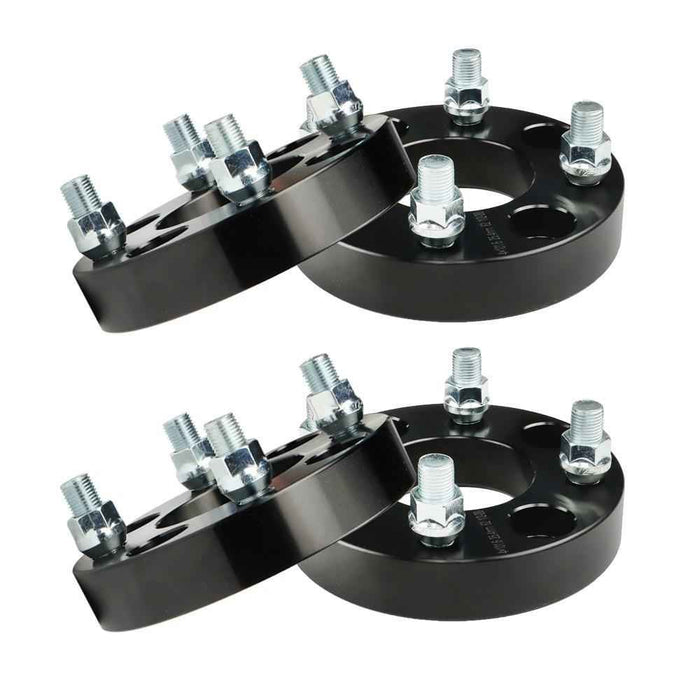 DURAFORCE 1" For Golf Cart Black Wheel Spacers 1/2x20 Studs Bolt Pattern 62mm Hub Bore ×4