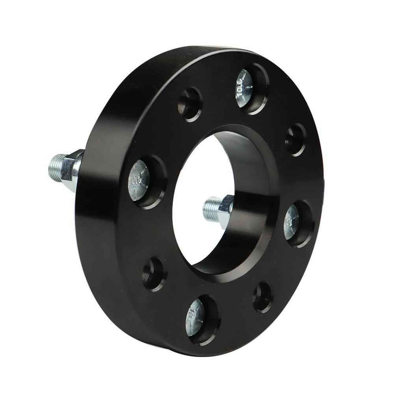 DURAFORCE 1" For Golf Cart Black Wheel Spacers 1/2x20 Studs Bolt Pattern 62mm Hub Bore ×4