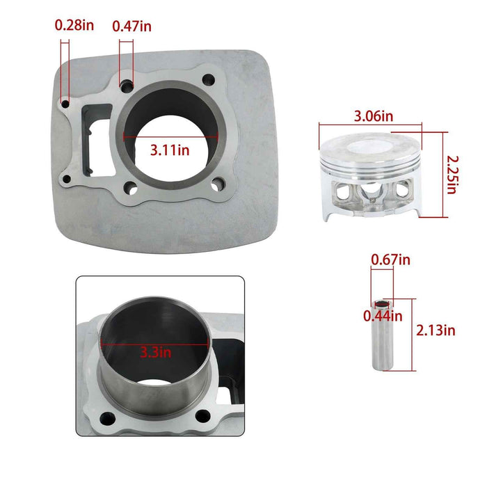 DURAFORCE Top & End Cylinder Piston Gasket Kit For Honda 2000-2006 Rancher TRX350 Engine