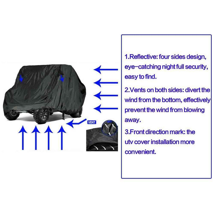 DURAFORCE For Kawasaki Mule 4000 4010 Trans SE Utility Vehicle Storage Cover Waterproof