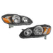 DURAFORCE Halogen Headlights For 2003-2005-2007-08 Toyota Corolla Left+Right Black Housing