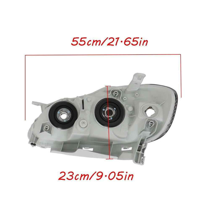 DURAFORCE Halogen Headlights For 2003-2005-2007-08 Toyota Corolla Left+Right Black Housing