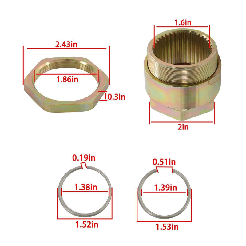 DURAFORCE Fit For Honda TRX300EX TRX400EX 90652-HA2-000 Rear Axle Lock Jam Sleeve Nut Clip