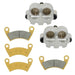 DURAFORCE Front Left & Right Brake Calipers w/Pad For Polaris Ranger Crew XP 900 / XP 1000