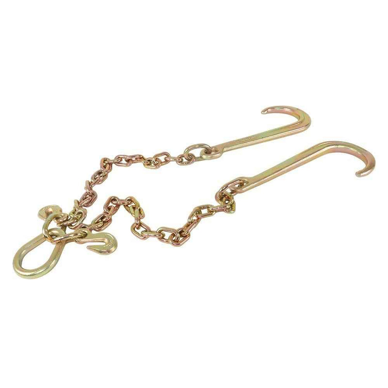 DURAFORCE High Quality 5/16" G70 Tow Chain J-Hooks Flatbed Truck Rollback Wrecker Carrier