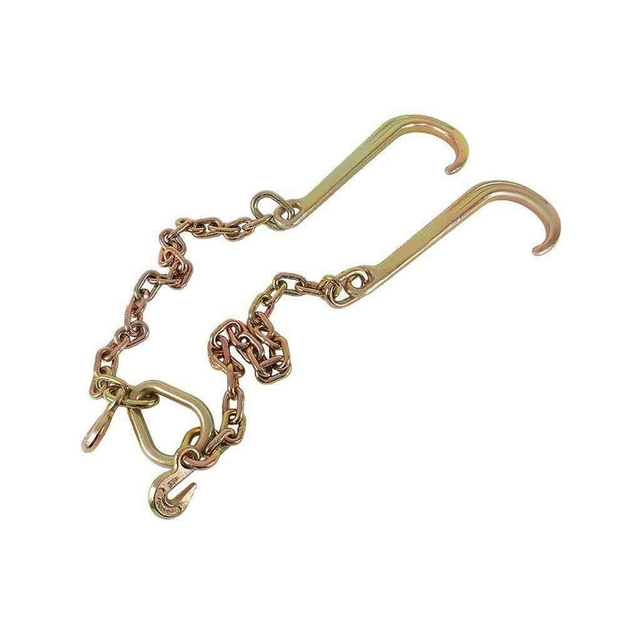 DURAFORCE High Quality 5/16" G70 Tow Chain J-Hooks Flatbed Truck Rollback Wrecker Carrier