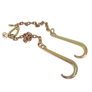 DURAFORCE High Quality 5/16" G70 Tow Chain J-Hooks Flatbed Truck Rollback Wrecker Carrier