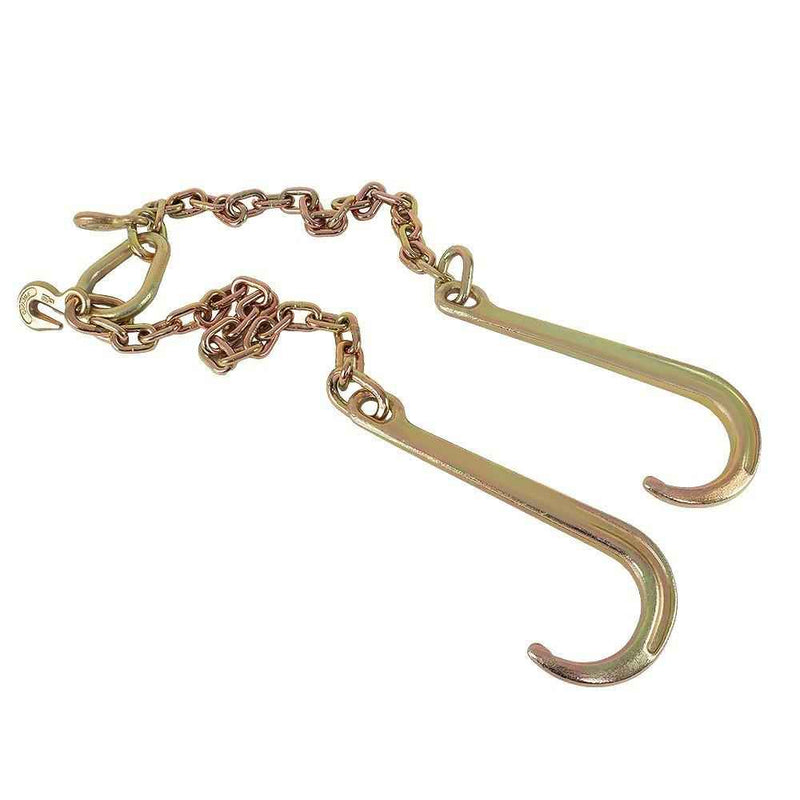 DURAFORCE High Quality 5/16" G70 Tow Chain J-Hooks Flatbed Truck Rollback Wrecker Carrier