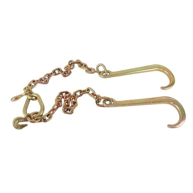 DURAFORCE High Quality 5/16" G70 Tow Chain J-Hooks Flatbed Truck Rollback Wrecker Carrier