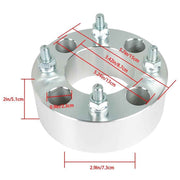 DURAFORCE For Honda Rancher 350 2000-2009 Silver 2pcs 4x110 2" Wheel Spacer 74mm M10x1.25