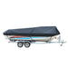 DURAFORCE Black Trailerable Boat Cover Fishing V-Hull Tri-Hull Runabout 14-16FT