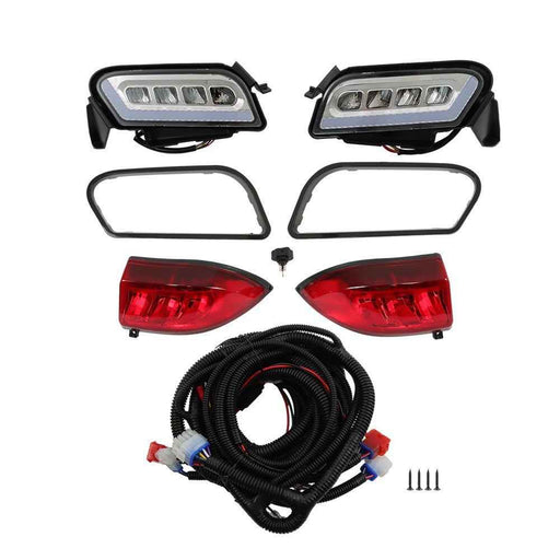 DURAFORCE High Quality Golf Cart LED Headlight & Tail Light Kit For Club Car Tempo 2018-up