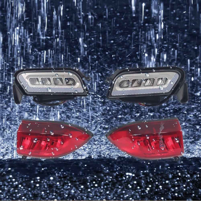 DURAFORCE High Quality Golf Cart LED Headlight & Tail Light Kit For Club Car Tempo 2018-up