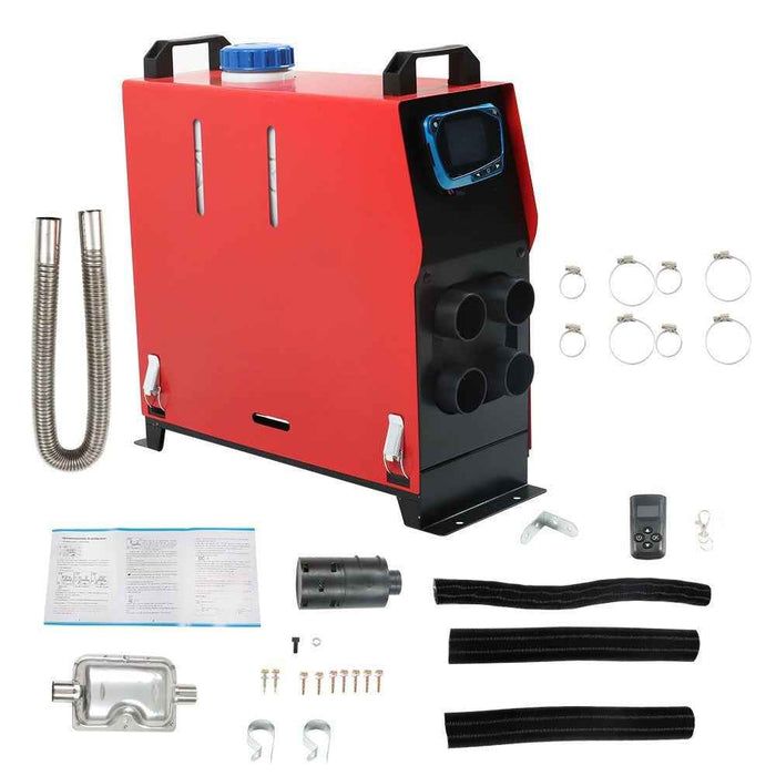 DURAFORCE 5KW 12V Diesel Air Heater All In One Low Noise Vehicles 4 Hole Boat LCD Display