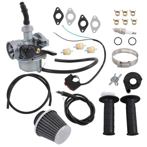 DURAFORCE Carburetor PZ19 Air Filter Throttle Handle Grips Cable For 50cc 70cc 90cc 110cc