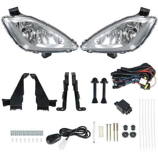 DURAFORCE Front Fog Light Driving Lamps Right&Left Side For 2011 2012 2013 Hyundai Elantra