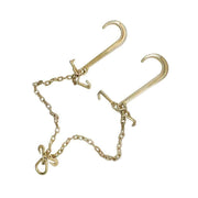 DURAFORCE G70 V-Chain Bridle 5/16" W/ 15" Large J Hooks T- Hook & J-Hook And Grab Hooks 3'