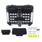 DURAFORCE 45L Motorcycle Trunk Scooter Suitcase Electric Car Trunk Silver Aluminum Silver
