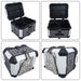 DURAFORCE 45L Motorcycle Trunk Scooter Suitcase Electric Car Trunk Silver Aluminum Silver