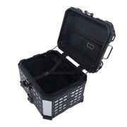 DURAFORCE 45L Motorcycle Trunk Scooter Suitcase Electric Car Trunk Silver Aluminum Silver