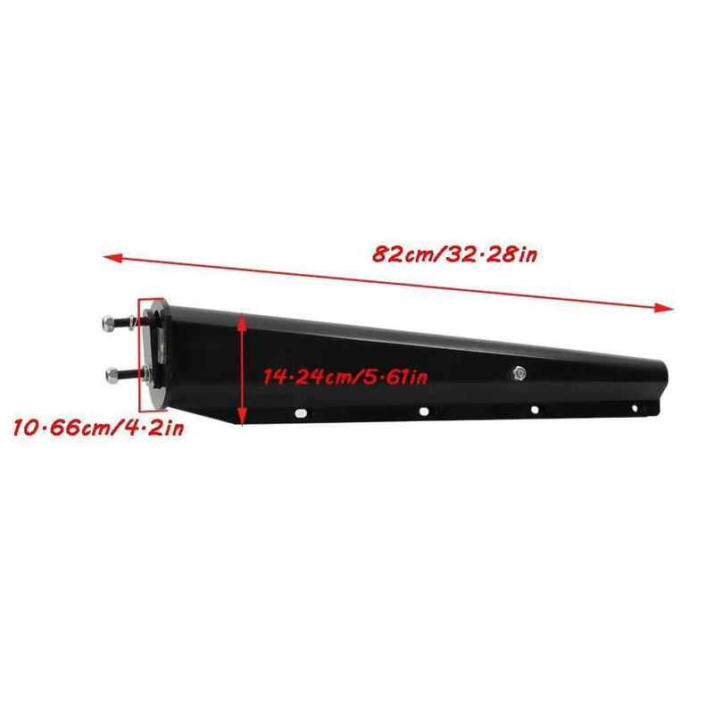 DURAFORCE 1 Pair 2.5" Semi Truck Spring Loaded Mud Flap Hangers Black Steel Straight 30"