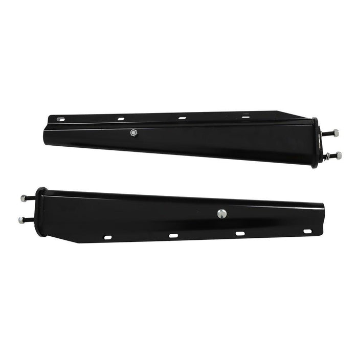 DURAFORCE 1 Pair 2.5" Semi Truck Spring Loaded Mud Flap Hangers Black Steel Straight 30"