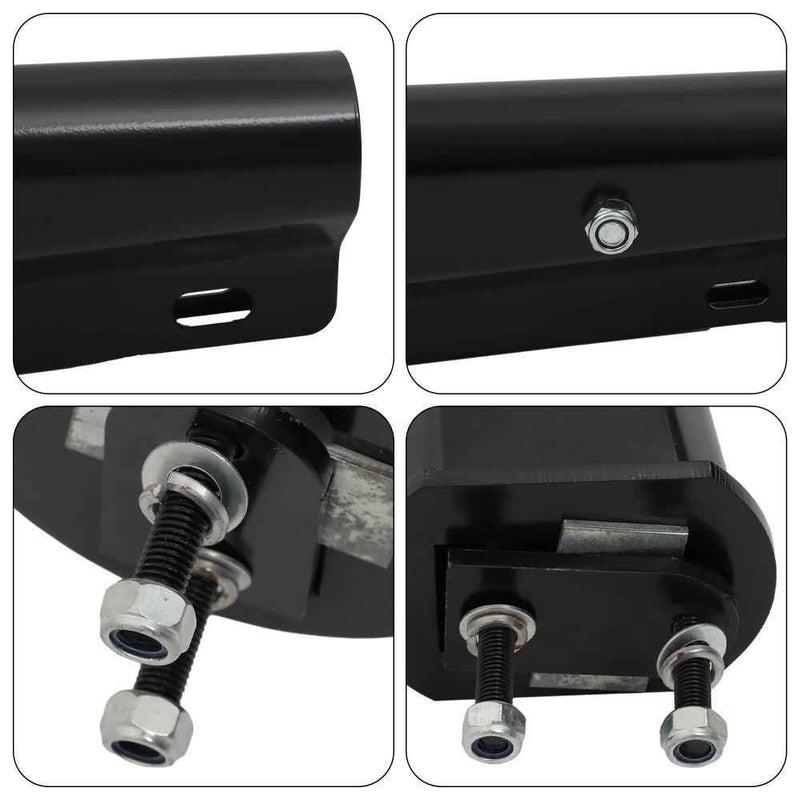 DURAFORCE 1 Pair 2.5" Semi Truck Spring Loaded Mud Flap Hangers Black Steel Straight 30"