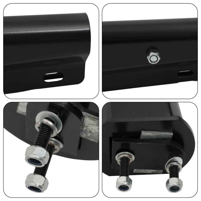 DURAFORCE 1 Pair 2.5" Semi Truck Spring Loaded Mud Flap Hangers Black Steel Straight 30"