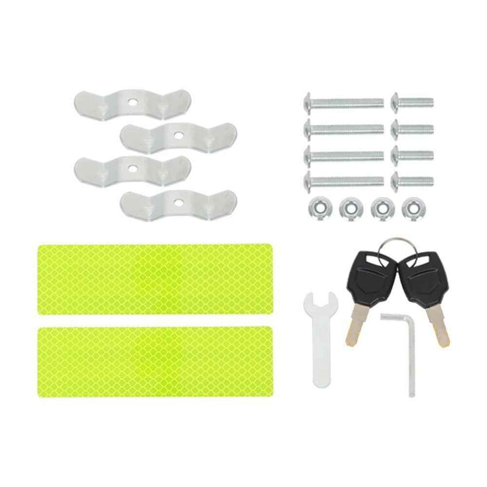 DURAFORCE Motorcycle Luggage Waterproof Tail Box Top Case Scooter Trunk Storage 45L Silver