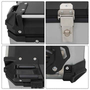 DURAFORCE Motorcycle Luggage Waterproof Tail Box Top Case Scooter Trunk Storage 45L Silver