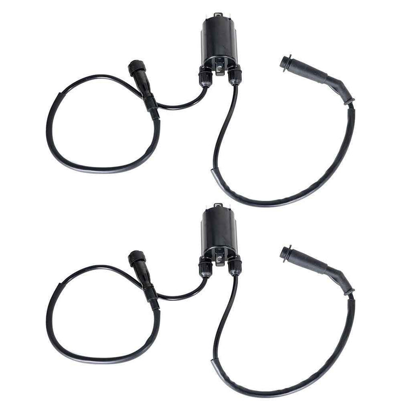 DURAFORCE For Honda VT600C Cd Shadow VLX 88-07 2× Ignition Coil W/ Spark Plug Cap New