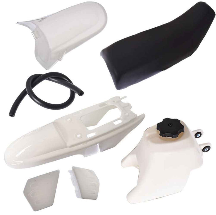 DURAFORCE Plastic Fender Body Seat Gas Tank Kit New For Yamaha PW50 PY50 PW 50 50cc White