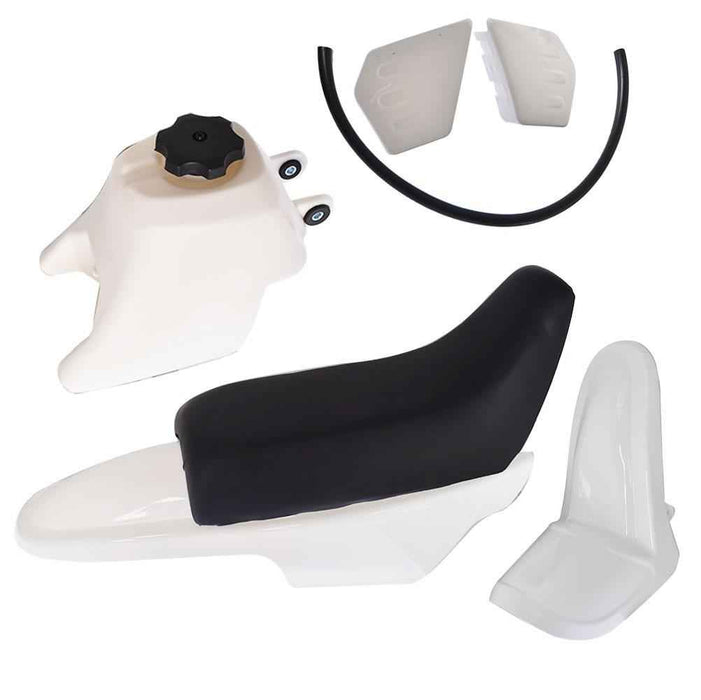 DURAFORCE Plastic Fender Body Seat Gas Tank Kit New For Yamaha PW50 PY50 PW 50 50cc White