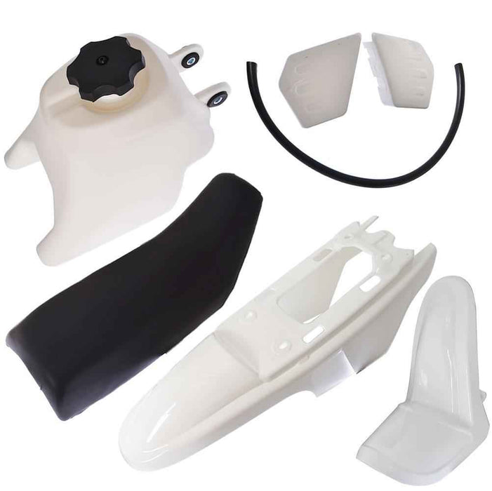 DURAFORCE Plastic Fender Body Seat Gas Tank Kit New For Yamaha PW50 PY50 PW 50 50cc White
