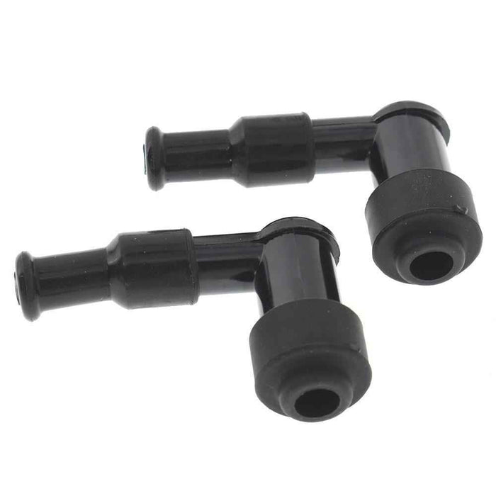 DURAFORCE 2×Spark Plug Boot Cap Cover For Motorcycle ATV Snow Resistor LB05F 90 Degree