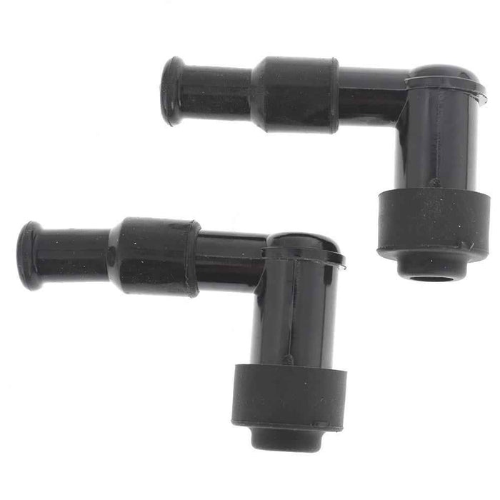 DURAFORCE 2×Spark Plug Boot Cap Cover For Motorcycle ATV Snow Resistor LB05F 90 Degree