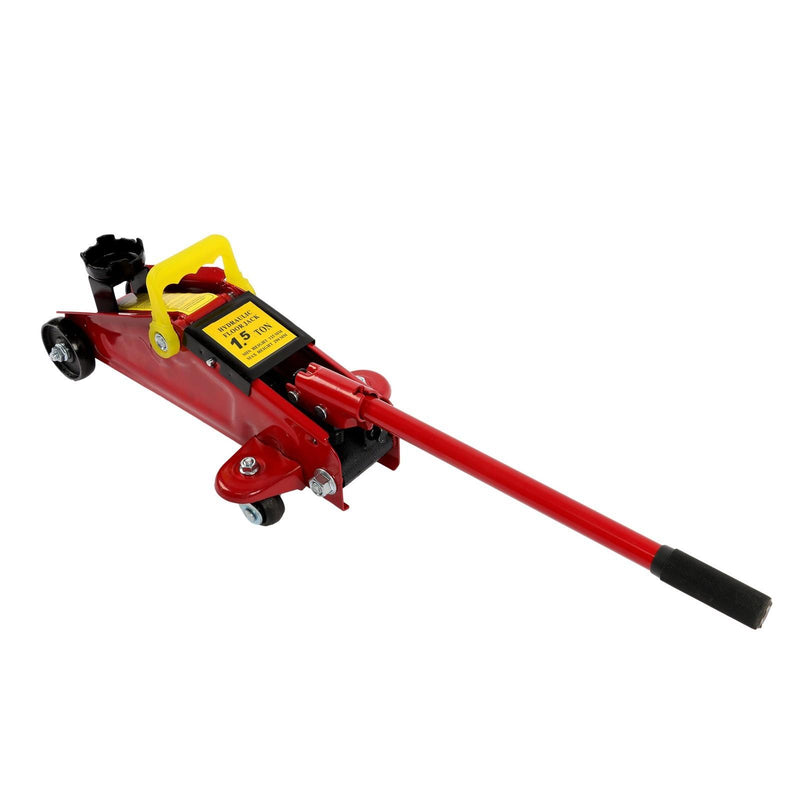 DURAFORCE 1.5 Ton (3,000 lb) Capacity Hydraulic Trolley Floor Jack with Storage Case