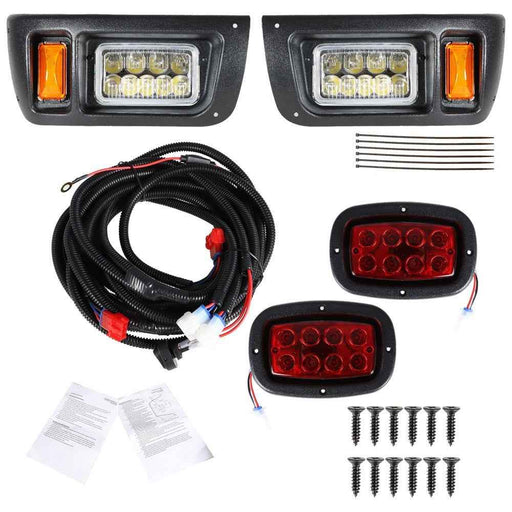 DURAFORCE Fit For Club Car DS G&E Golf Cart 1993-UP LED Headlights&Tail Lights Kit New