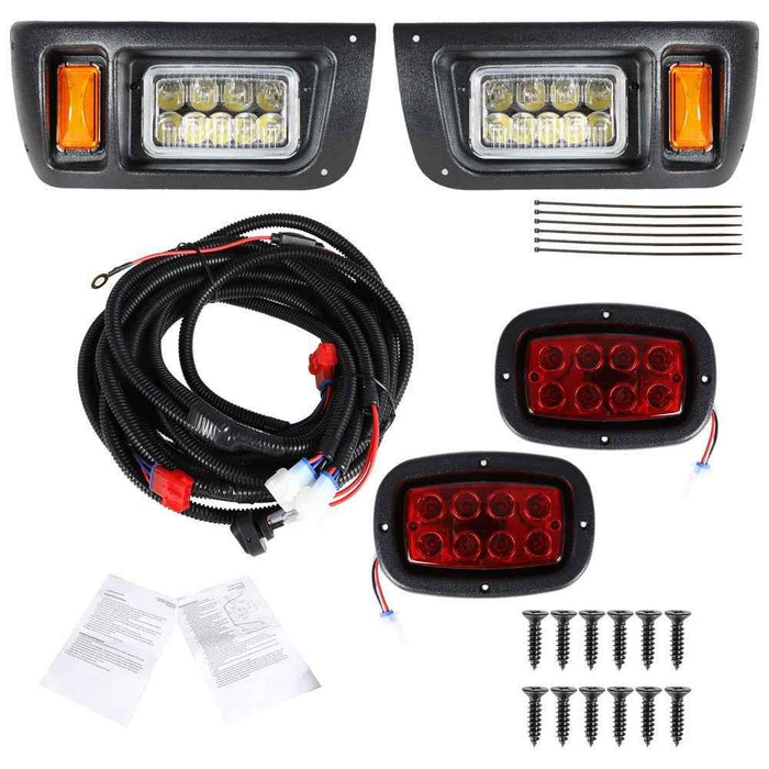 DURAFORCE Fit For Club Car DS G&E Golf Cart 1993-UP LED Headlights&Tail Lights Kit New