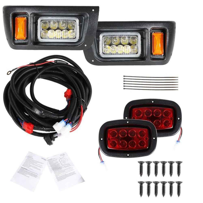 DURAFORCE Fit For Club Car DS G&E Golf Cart 1993-UP LED Headlights&Tail Lights Kit New