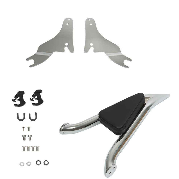 DURAFORCE Chrome 16 Inch Split Backrest Plated For CVO Glide Street Road Glide Road King