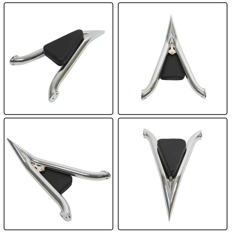 DURAFORCE Chrome 16 Inch Split Backrest Plated For CVO Glide Street Road Glide Road King