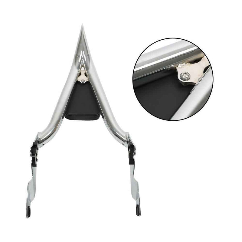 DURAFORCE Chrome 16 Inch Split Backrest Plated For CVO Glide Street Road Glide Road King