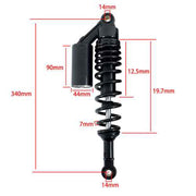 DURAFORCE For Honda Yamaha 13.5'' 340 Motorcycle Air Shock Absorber Suspension Damper