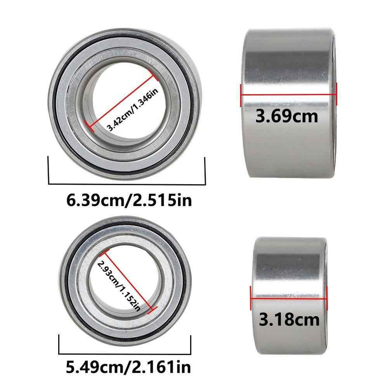 DURAFORCE For Polaris Sportsman 400 450 500 600 700 X2 HO 2020 Front & Rear Wheel Bearings